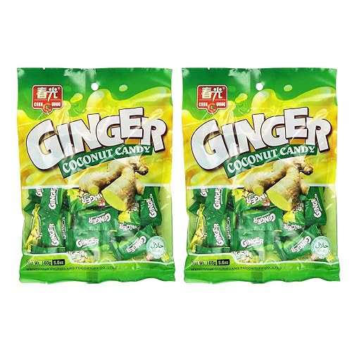 Chun Guang Ginger Coconut Candy (Ginger Coconut 5.6oz, 2pack)