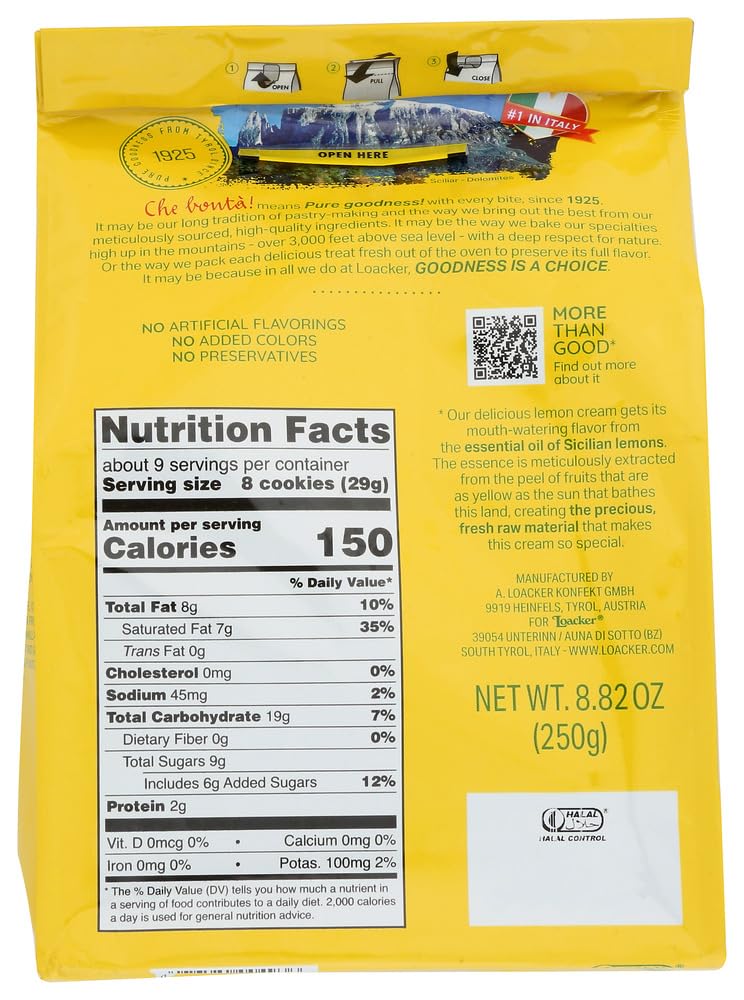 Loacker Wafer Qudrtni Lemon 250g