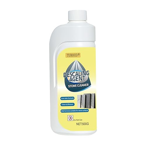 Turoco 500ml Heavy-Duty Marble & Granite Cleaner -Yellowing & Limescale Remover for Tile, Concrete & Natural Stone - Restores Shine for Bathroom