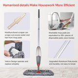 Microfibre Spray Floor Mops for Floor Cleaning, Domi-Patrol Cleaning Mops for Hardwood Laminate Tiles Floors, Dry Wet Mop Dust Mops with 3 Mop Heads