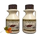 Traverse Bay Farms 100% Pure Maple Syrup - 2 Bottles - Grade A Amber Rich Taste - Small Batch, Gluten-Free, All Natural, Made in Michigan - Value Pack