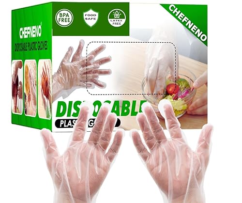 Disposable Food Prep 700 Gloves (350 Pair) Plastic Disposable Gloves Kitchen Cooking Cleaning Food Handling Gloves (700 PCS)