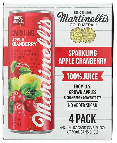 Martinellis Sparkling Apple Cranberry Juice 4Pk, 8.4 Fz