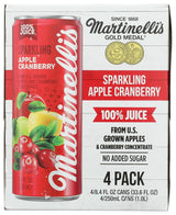 Martinellis Sparkling Apple Cranberry Juice 4Pk, 8.4 Fz