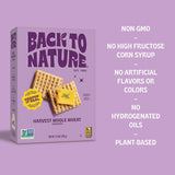 Back to Nature Harvest Whole Wheat Crackers, Non-GMO,Plant-Based Snack Cracker, Made with Whole Grain Wheat & Sea Salt, Snack Happy, 7 oz Box