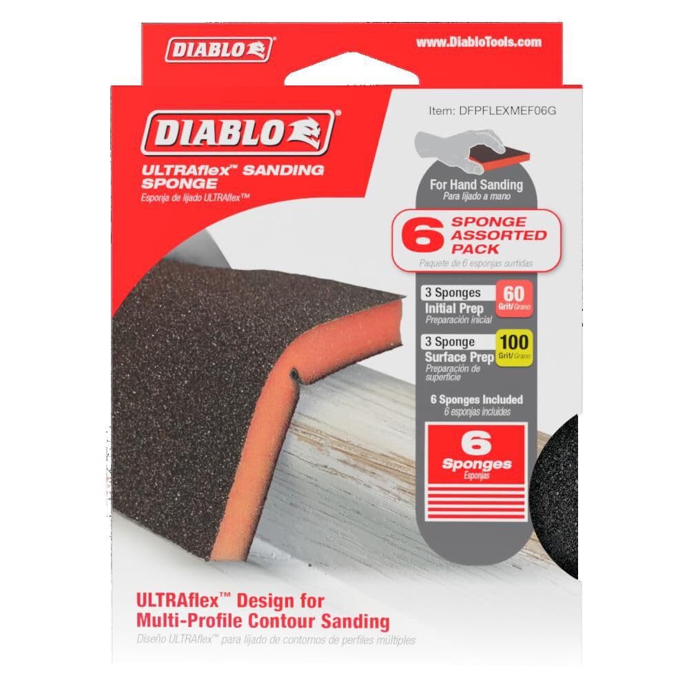DIABLO FLEX SPONGE MED/FINE 6PK