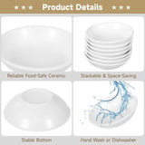 50 PCS Round Ceramic Sauce Bowls, 2.9 x 1 in Ceramic Dipping Sauce Cups, Small Seasoning Dish Sauces Container, Prep Appetizer Plate, Condiment Holder