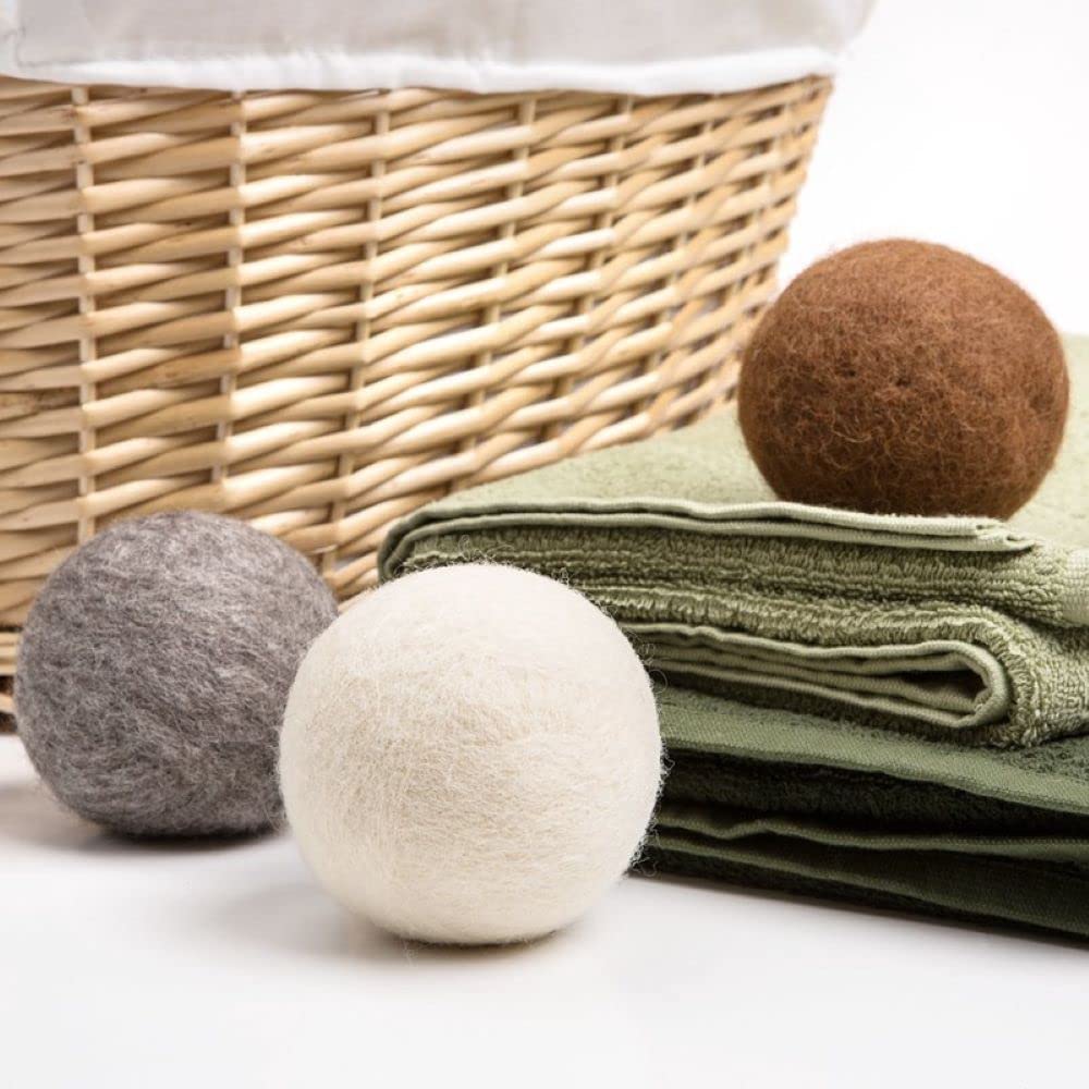 Reusable Wool Dryer Balls - Light Set (Pack of 3)