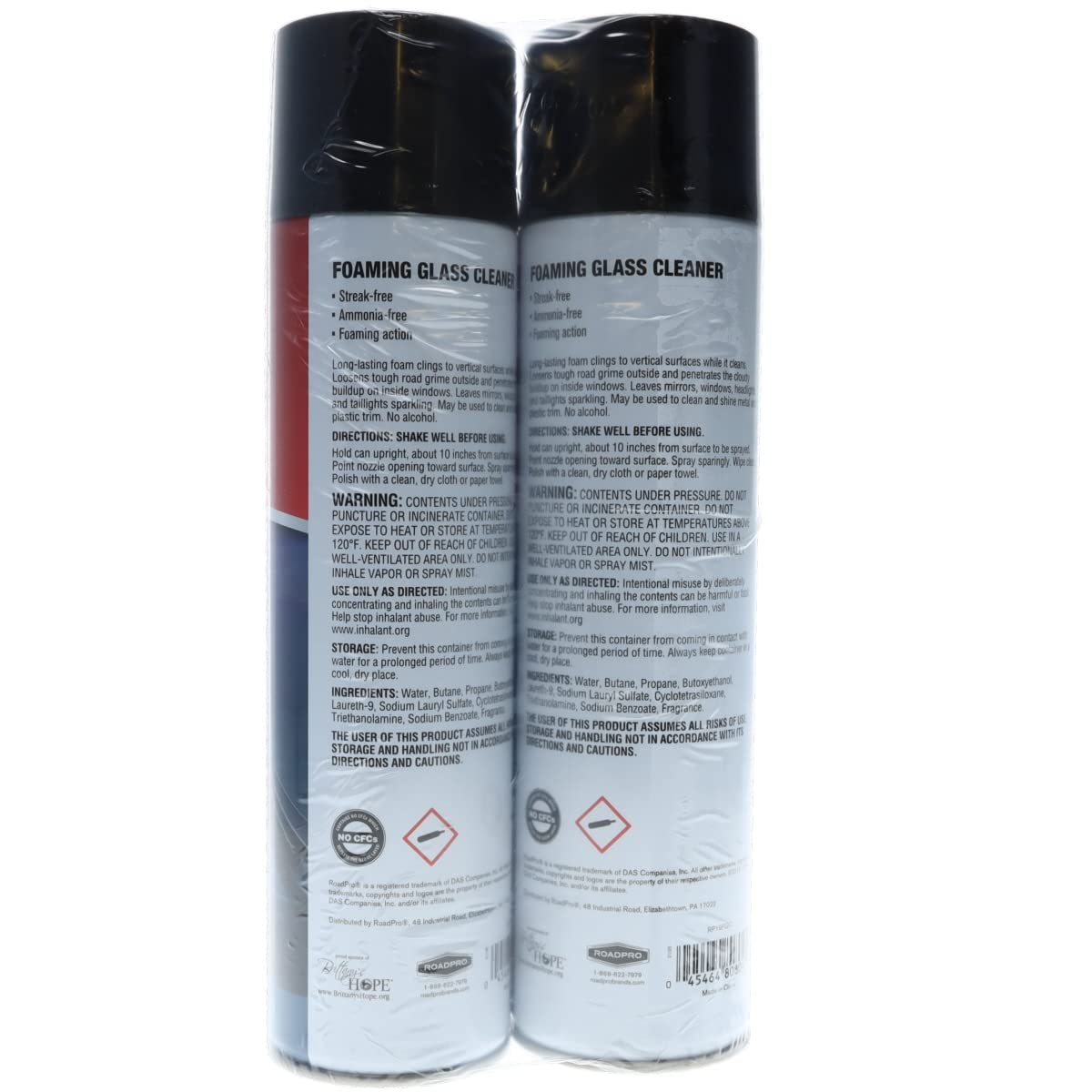 RoadPro RP19FGC 19 oz. Foaming Glass Cleaner - 2 per Pack