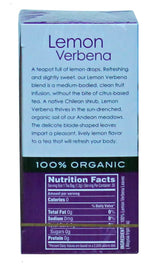 Garden of the Andes Herbal Organic Decaf Lemon Verbena Hot Tea Bags, 0.9 oz, 20 Tea BagCount