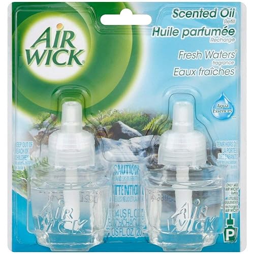 Air Wick Scented Oil Twin Refill Fresh Waters (2X.67) oz (Pack of 18)