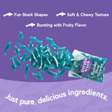 Purple Truck Candy Blue Gummy Sharks - Soft & Chewy Shark Shaped Gummies - Multi-Flavor Mashup of Blue Raspberry, Cherry & Lemon Lime - Perfect