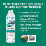 Benefect Botanical Decon 30 Disinfectant Cleaner, 14 oz. Ready-To-Use Spray, Hospital Grade Disinfectant, Kills Over 99.99% of Germs, Safe