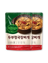 KULOSORY [Pack of 2]BIBIGO Korean tofu Cheonggukjang Soup - 16.2oz / Fermented Soybean Stew ?? ?????