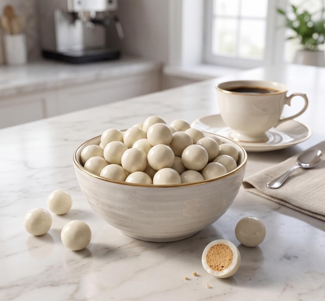 Yogurt Covered Malted Milk Balls 1 lb Creamy Yogurt Coating Crunchy Center