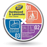 Zep Industrial Hardwood and Laminate Floor Cleaner - 1 Gallon - ZUHLF128 - Removes Spots, Stains and Scuffs. Cleans and Restores Shine