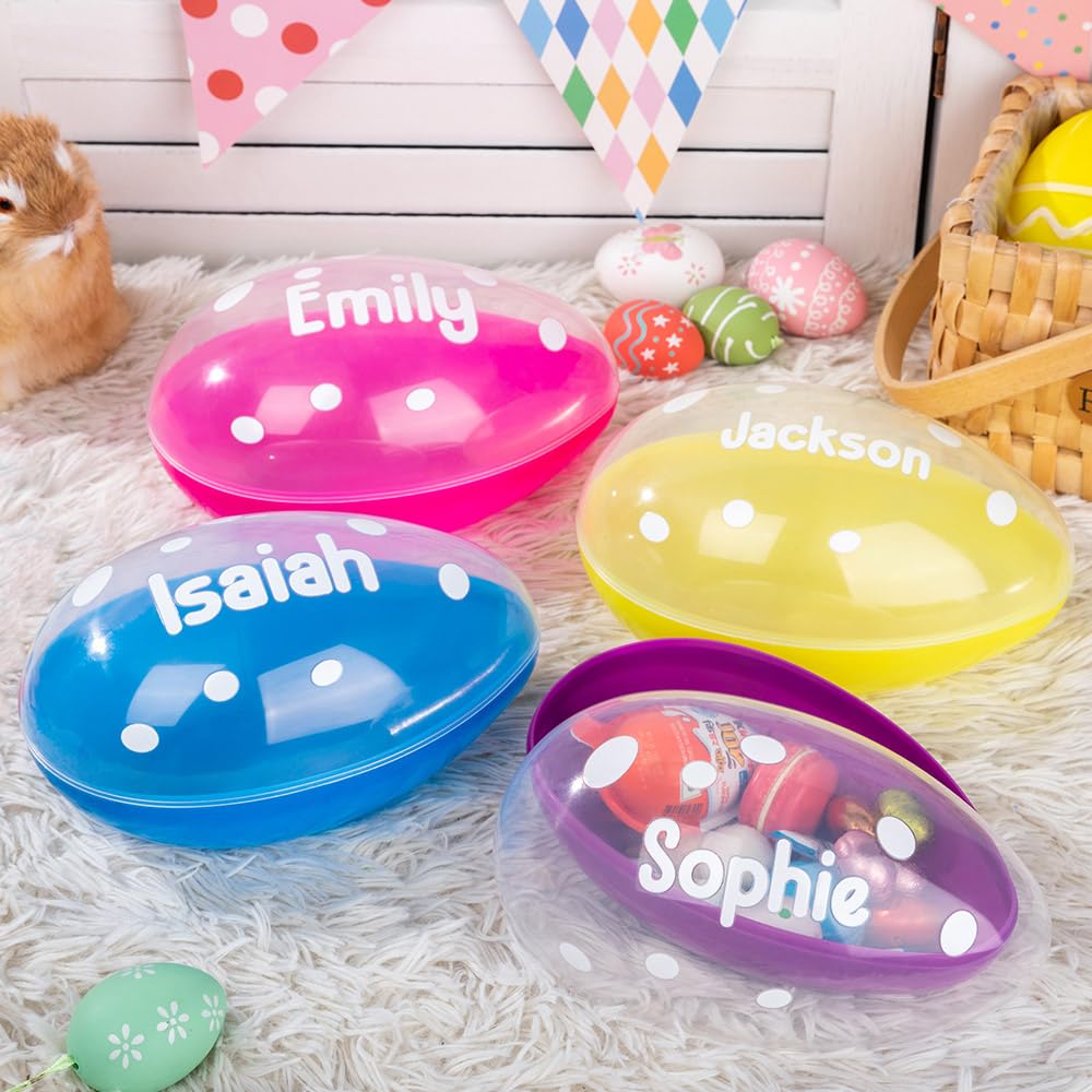 CALLIE Jumbo Easter Eggs Personalized, Custom Large Easter Eggs Fillable with Name (GSUS00143)