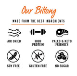 Original Kalahari Biltong, Air-Dried Thinly Sliced Beef, 2oz (Pack of 8), Sugar Free, Gluten Free, Keto & Paleo, High Protein Snack