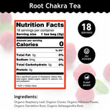 Buddha Teas - Root Chakra Tea - Organic Herbal Tea - For Security & Stability - With Ashwagandha Root, Raspberry Leaf, Cloves & Garnet Essence - 100%
