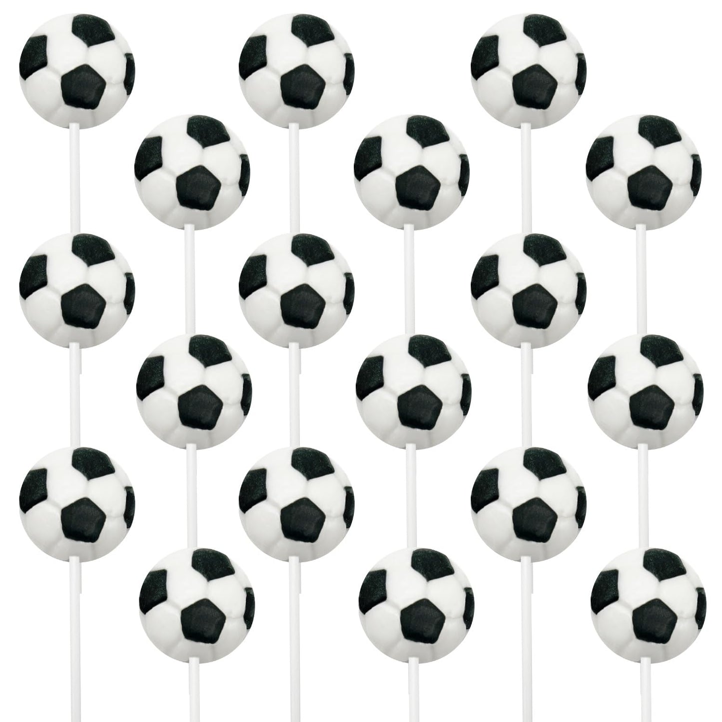 Soccer Candy Lollipops - 18 Count Individually Wrapped Suckers - Great for Soccer Party Favors - Sports Snacks - Soccer Goodie Bags - Soccer Team