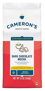 Cameron's Coffee Dark Chocolate Mocha Flavored Ground Coffee, Light Roast, 100% Arabica, 12-Ounce Bag, (Pack of 1)