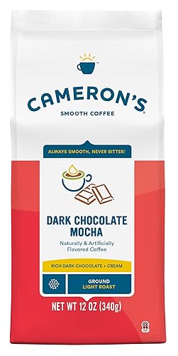 Cameron's Coffee Dark Chocolate Mocha Flavored Ground Coffee, Light Roast, 100% Arabica, 12-Ounce Bag, (Pack of 1)