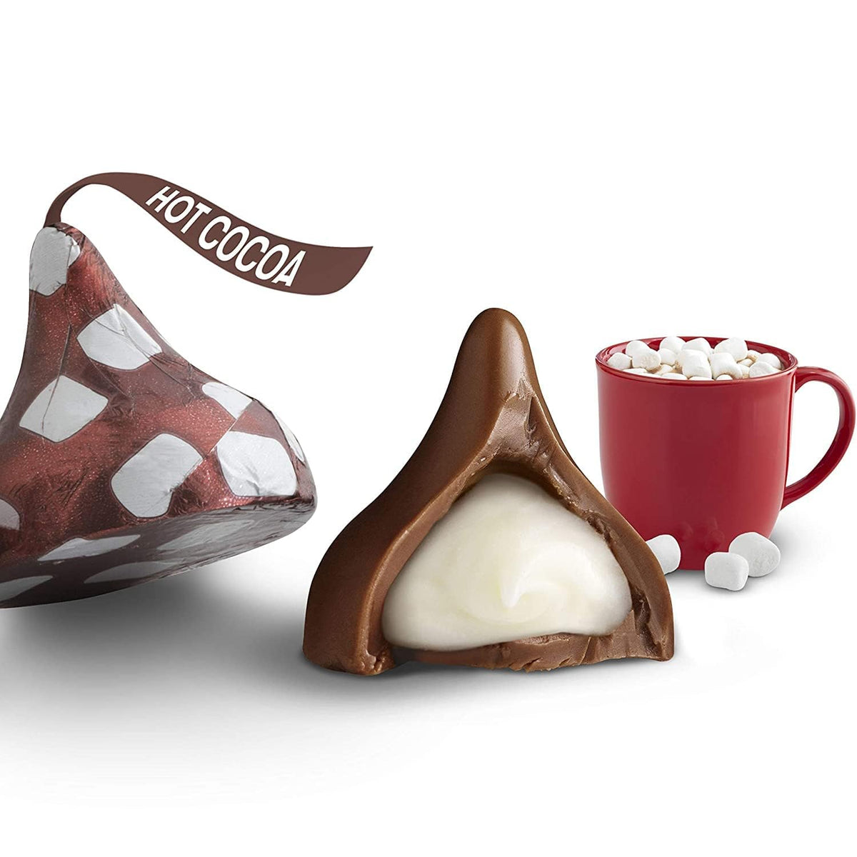 Candykrave Hershey'es Hot Cocoa Kisses Mother Days Chocolate Candy - 1lb (100 pcs) Bulk Pack of Chocolate kisses Mothers Day Candy, Bulk candies