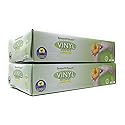 200 Disposable Vinyl Gloves, Non-Sterile, Powder-Free, Smooth Touch, Food Service Grade, Large Size [2x100 Pack]