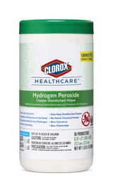 Clorox Healthcare Hydrogen Peroxide Cleaner Disinfectant Wipes, 6.75" x 9", 95 Count (Package May Vary)