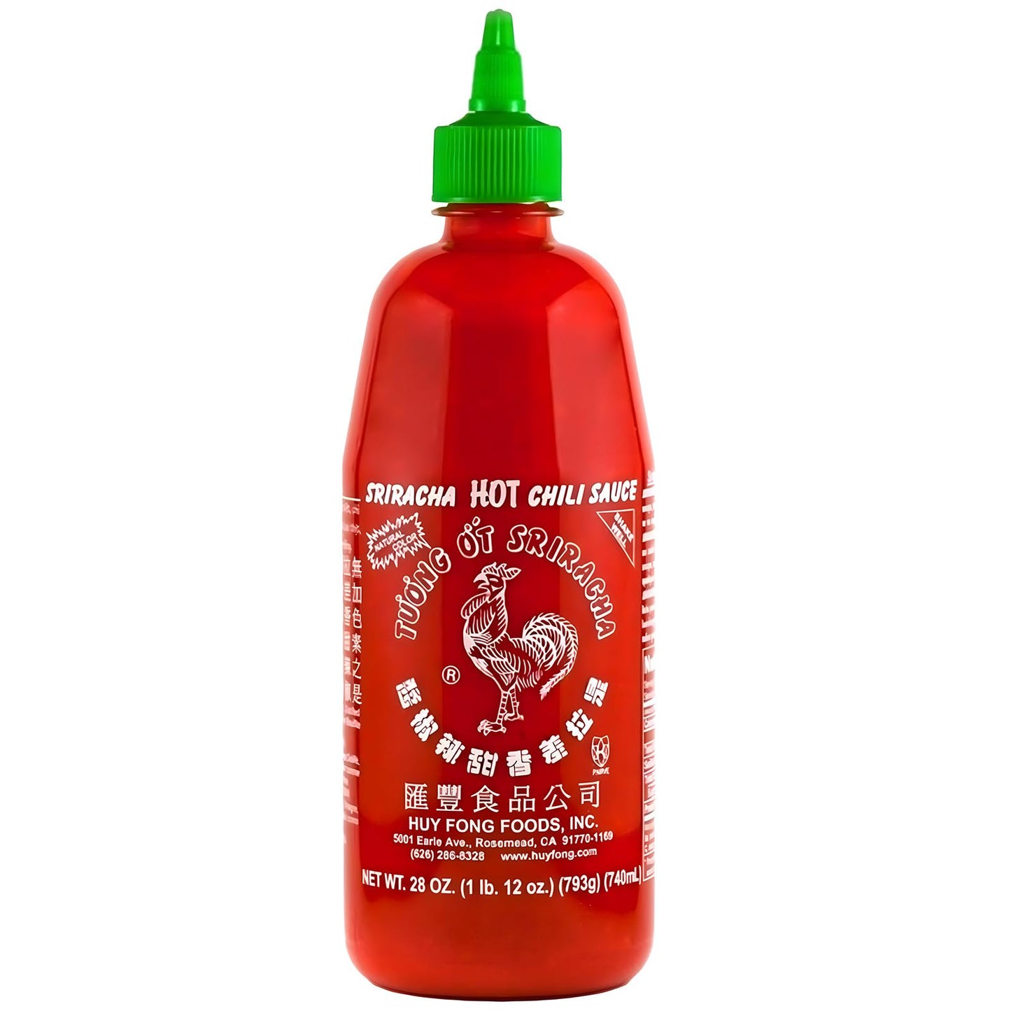 The Original Huy Fong Sriracha Hot Chili Sauce, 28 OZ Rooster Sriracha Chili Sauce, Low Carb Classic Cook Sriracha Chili Paste, Perfect for Dipping