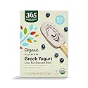 365 by Whole Foods Market, Organic Greek Yogurt Blueberry Low Fat Dessert Bars, 2.5 fl oz, 4 ct, (Frozen)