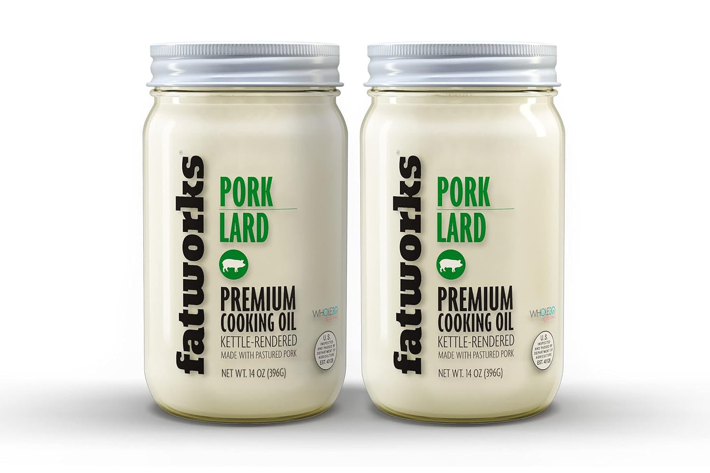 Fatworks Premium Pasture Raised Lard. The Original Non-Hydrogenated Pasture-Raised Lard crafted for Traditional, Keto, and Paleo Chefs. Artisanally