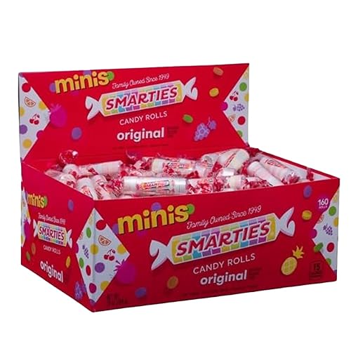 Smarties Candy Mini Rolls - Gluten & Vegan Free - Classic Sweetness From Family Owned Company Since 1949, Peanut & Dairy Free - Individually Wrapped