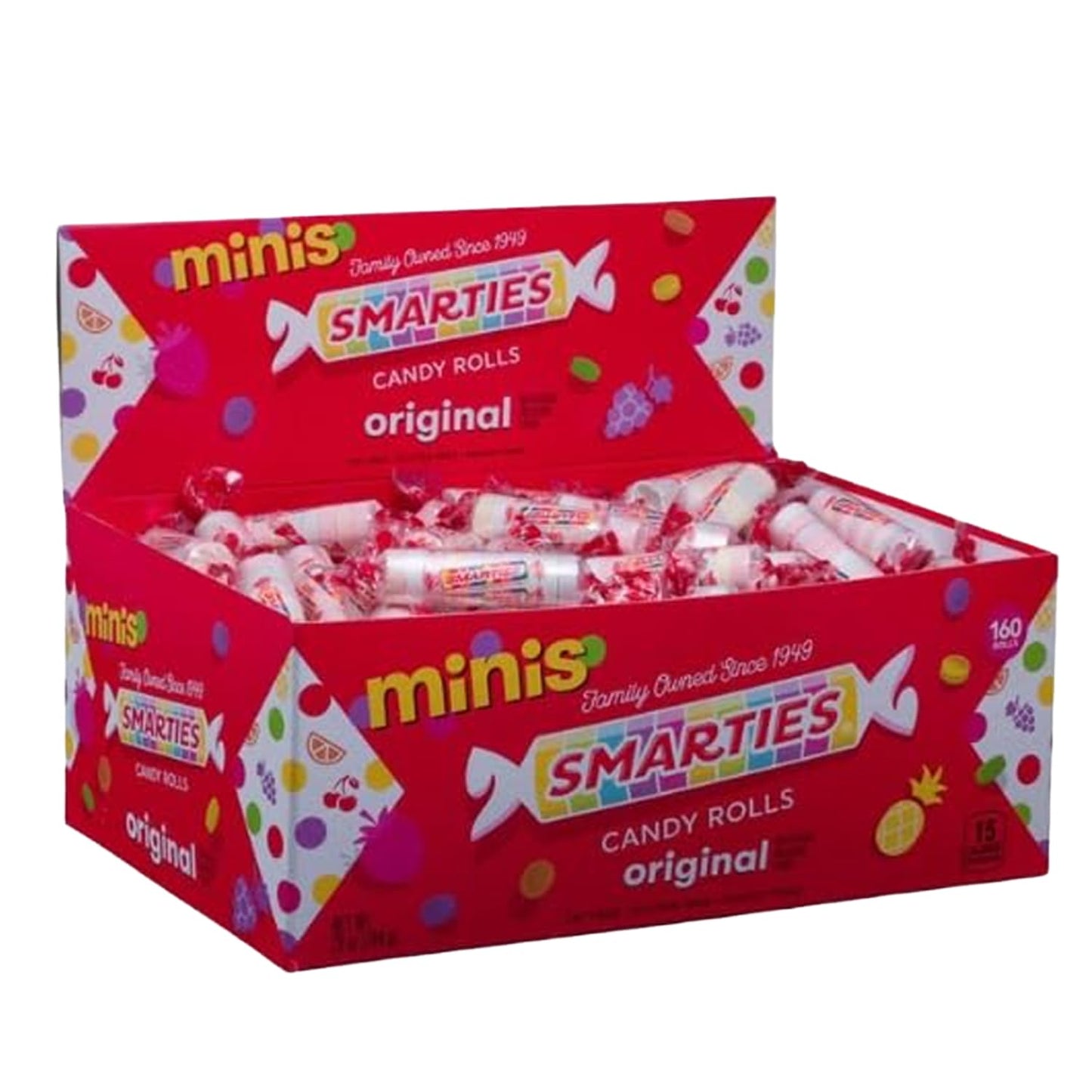 Smarties Candy Mini Rolls - Gluten & Vegan Free - Classic Sweetness From Family Owned Company Since 1949, Peanut & Dairy Free - Individually Wrapped