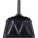 Genuine Joe Heavy-Duty Black Metal Dustpan, 12"