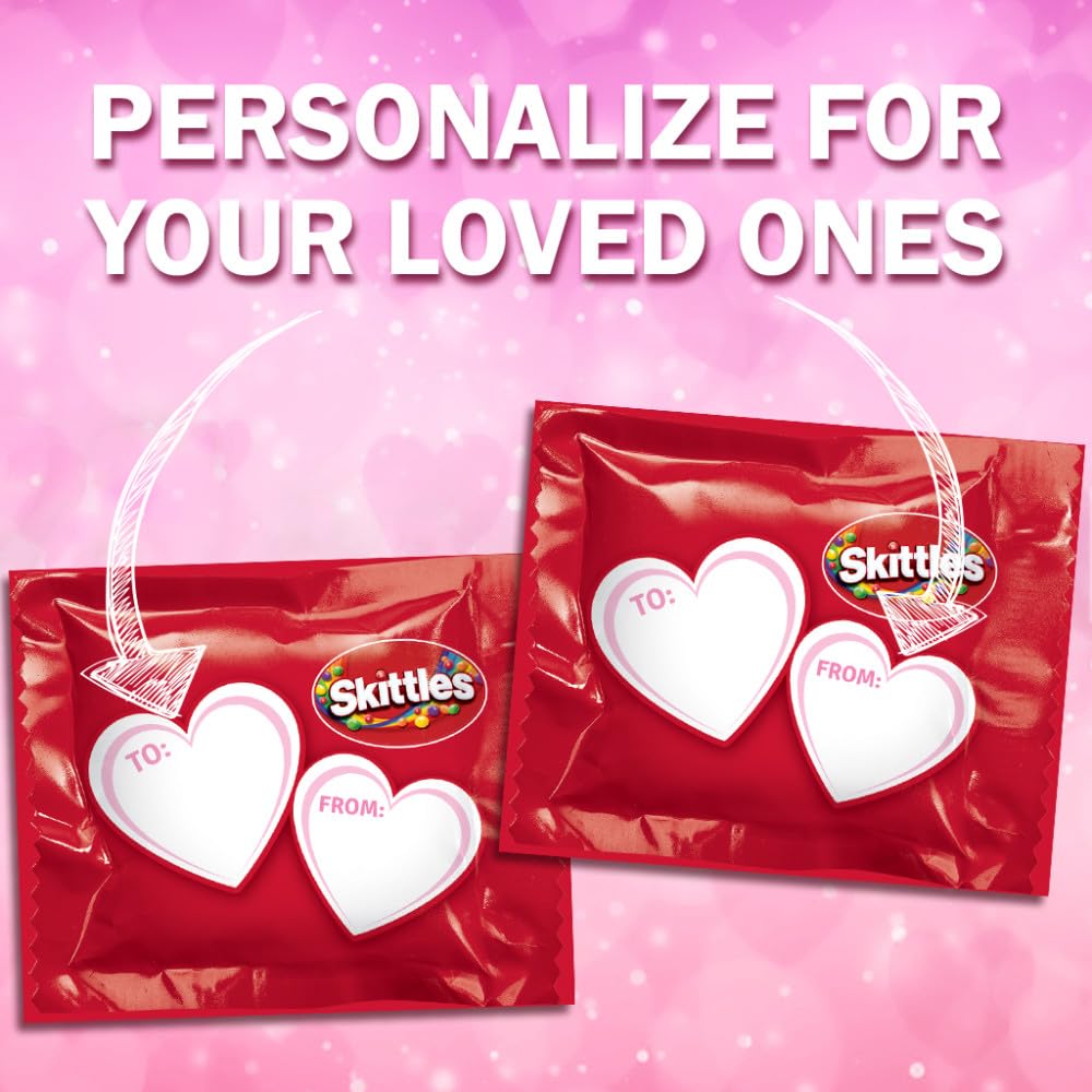 SKITTLES Original Fun Size Valentine's Exchange Chewy Candy, 23 Ct Box, Valentine's Candy