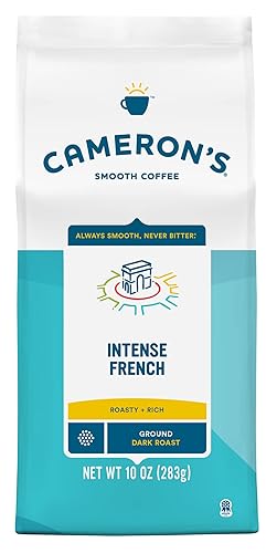 Cameron's Coffee Intense French Ground Coffee, Dark Roast, 100% Arabica, 10-Ounce Bag, (Pack of 1)