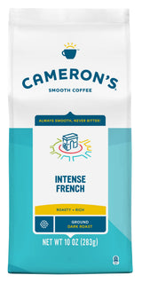 Cameron's Coffee Intense French Ground Coffee, Dark Roast, 100% Arabica, 10-Ounce Bag, (Pack of 1)