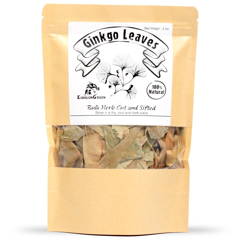 EidolonGreen Dried Ginkgo Biloba Leaves?Ginkgo Leaves/Yin Xin ye/???? 2 Oz (60g)