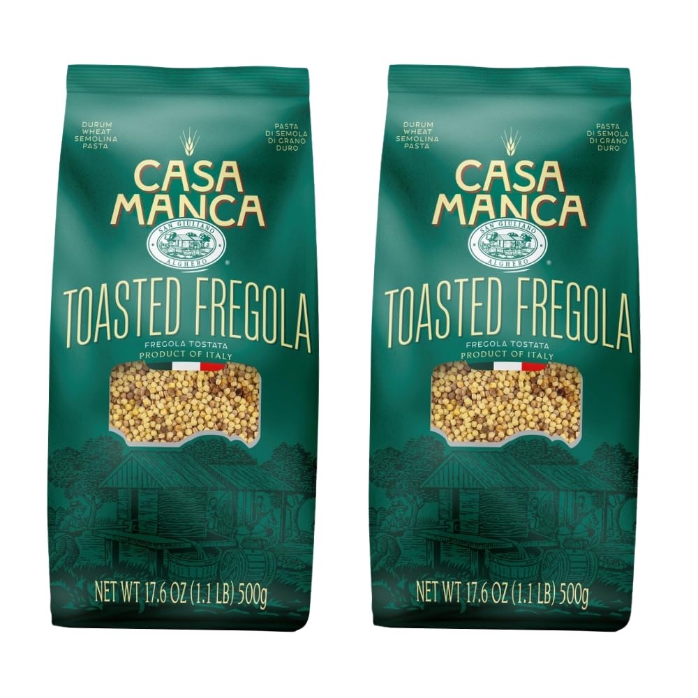 San Giuliano Casa Manca Toasted Fregola Semolina Pasta 17.6 oz (Pack of 2)