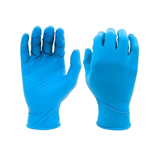 SHOWA 7502PF Sustainable EBT Latex-Free, Powder-Free, Nitrile Disposable Single Use Safety Gloves, 2.5 Mil, 9.5" Length, X-Large (1 Box/200 Gloves)