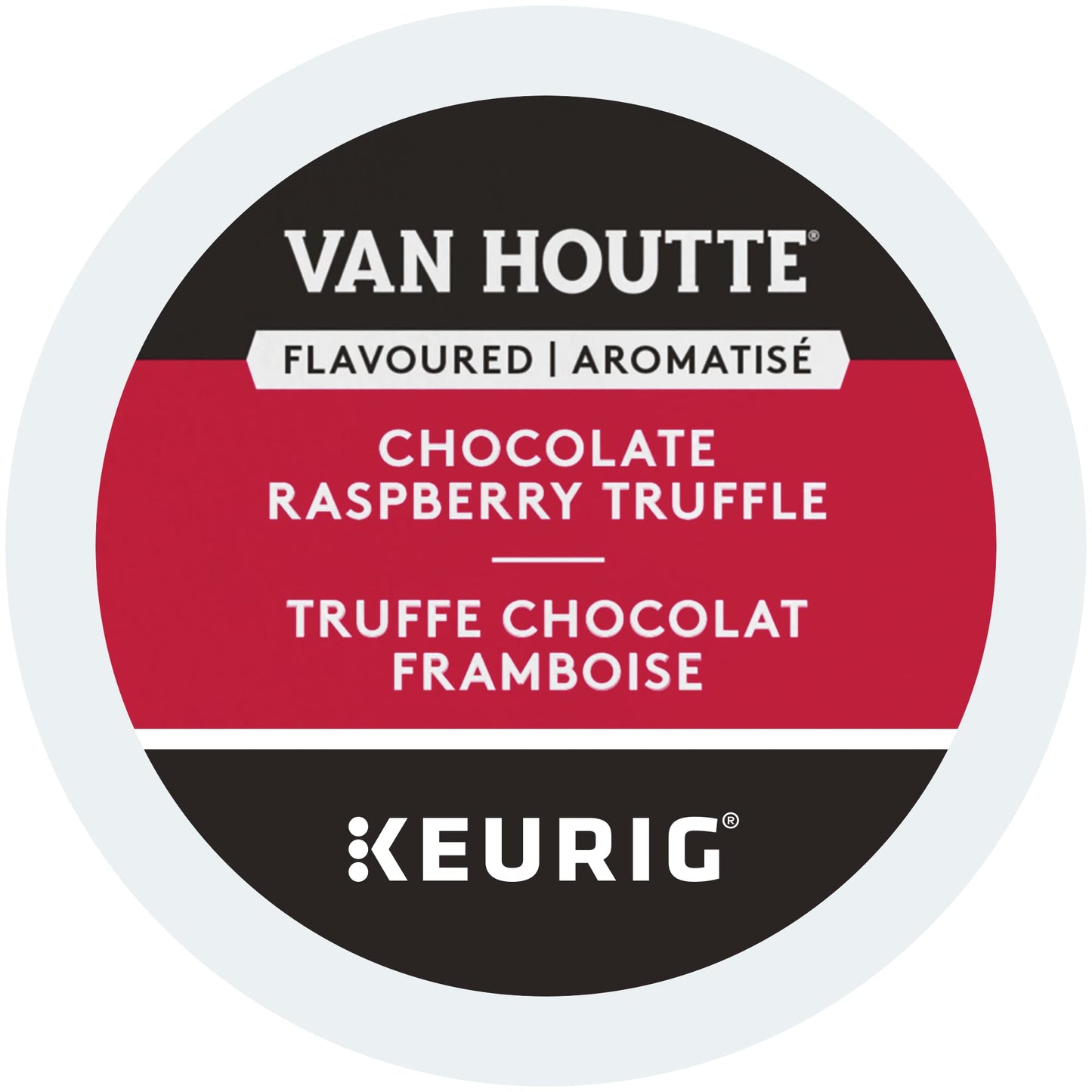 12 Pack Single Serve Van Houtte Chocolate Raspberry Truffle Light Roast Coffee K-Cup Pods