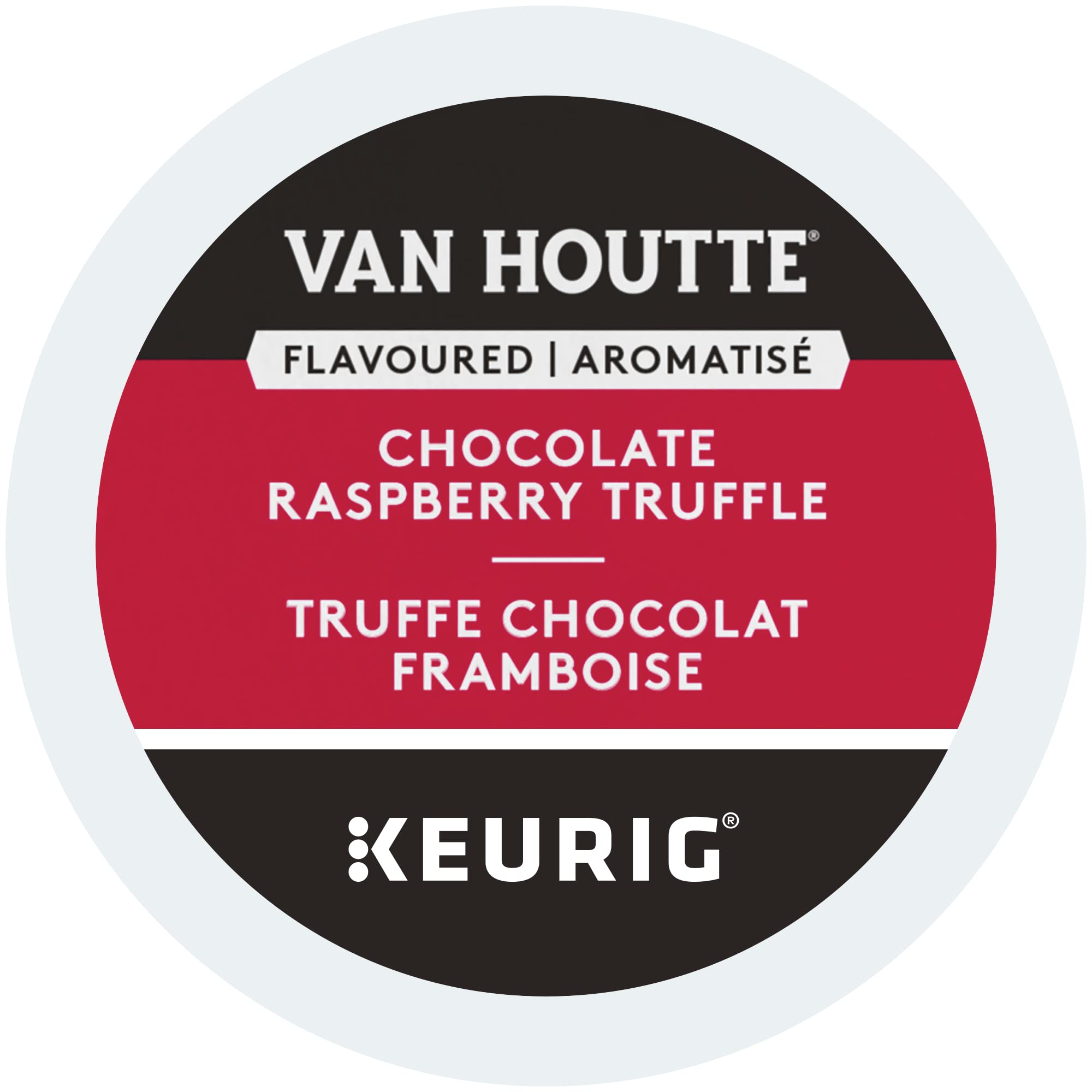 12 Pack Single Serve Van Houtte Chocolate Raspberry Truffle Light Roast Coffee K-Cup Pods