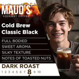 Maud's Cold Brew Dark Roast Coffee Pods, 18 ct, Single Serve Pods - 100% Arabica Coffee, Compatible with Keurig K Cups Maker