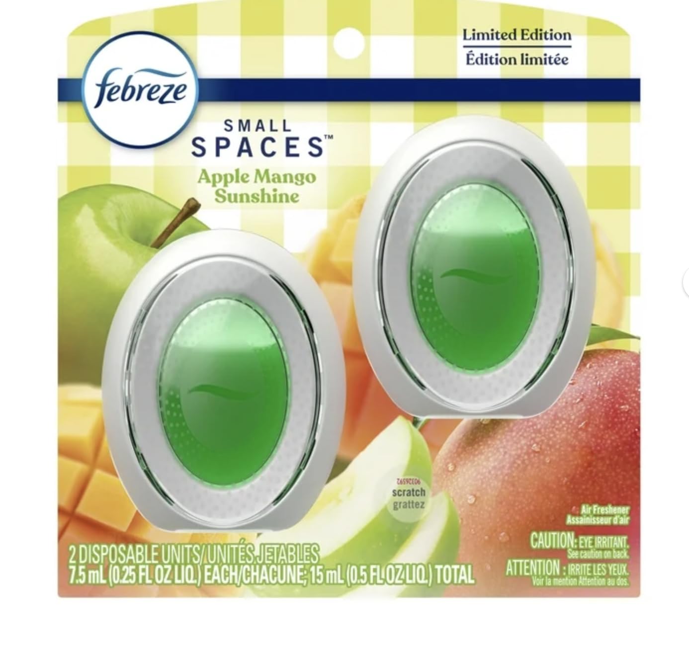 Febreze small space Apple Mango Sunshine Pack of 2