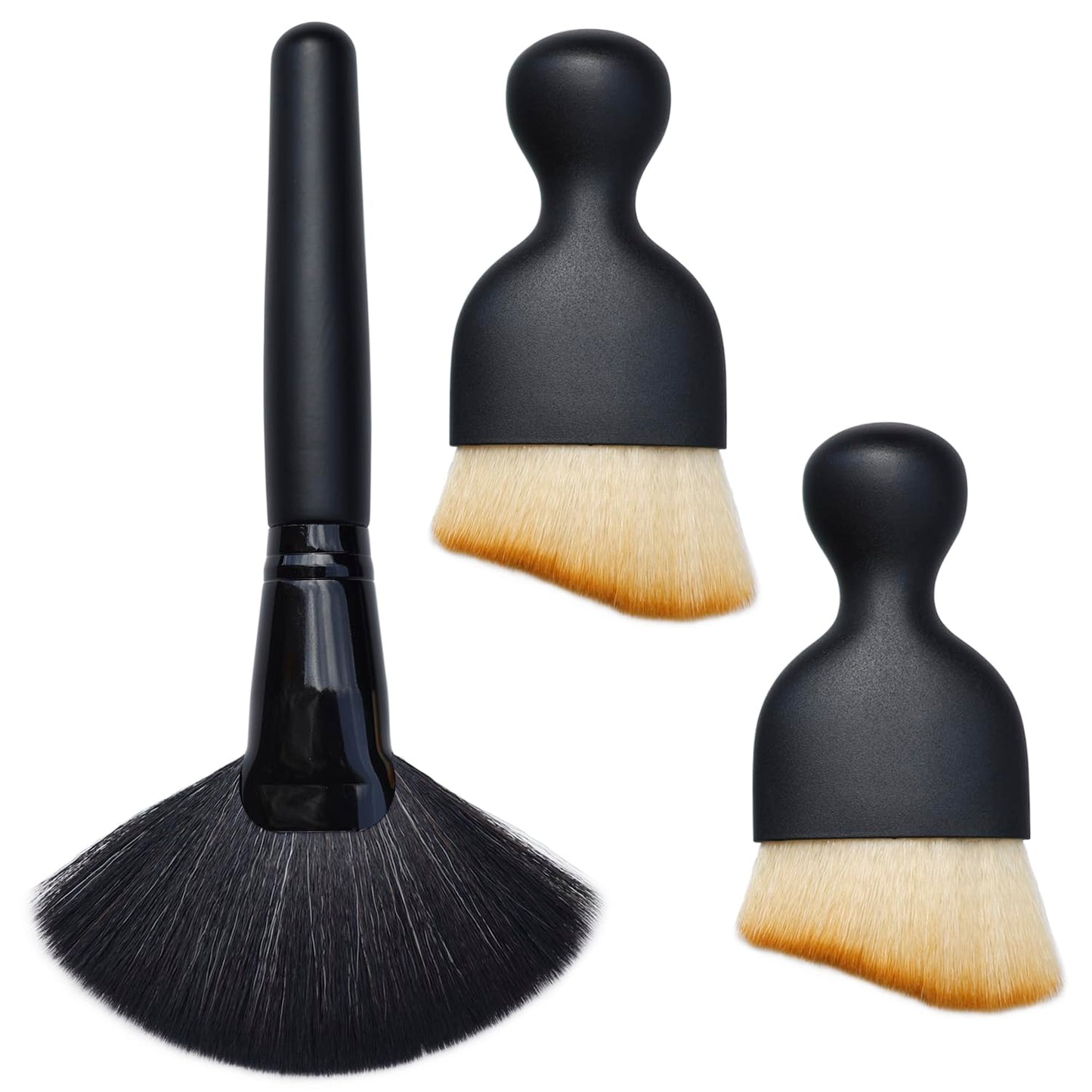 3 Pack Exquisite Microfiber Duster Brush, Car Interior Cleaning Tool, Small Barber Duster Tool, Hair Cutting Brush, Small Dust Cleaning Tools