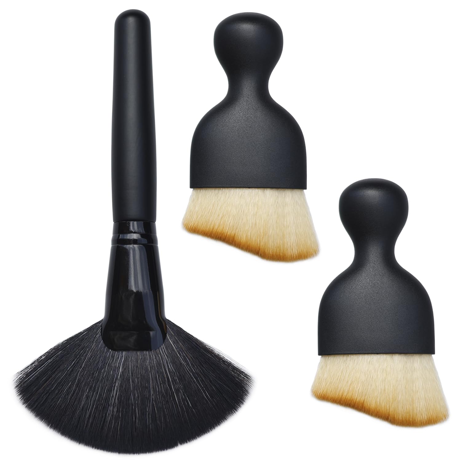 3 Pack Exquisite Microfiber Duster Brush, Car Interior Cleaning Tool, Small Barber Duster Tool, Hair Cutting Brush, Small Dust Cleaning Tools