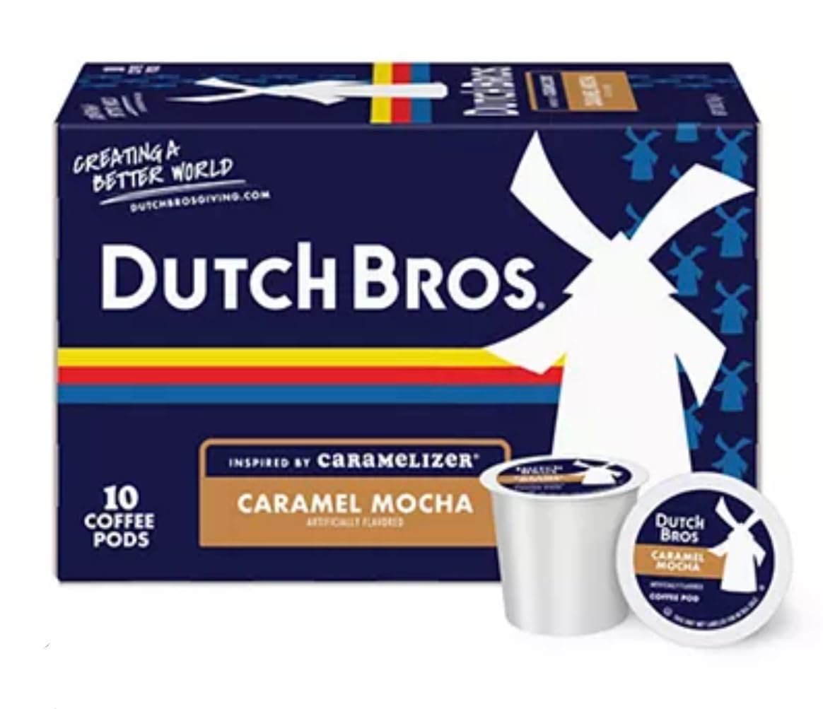 Dutch Bros. Single Serve Coffee Pods 10ct - 1 box (Caramel Mocha "Caramelizer")