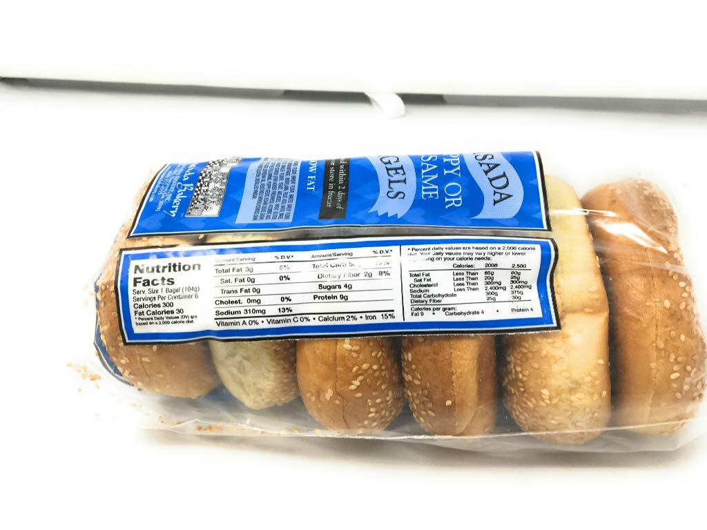 MASADA BAKERY Bagel Sesame Seed, 6 PK