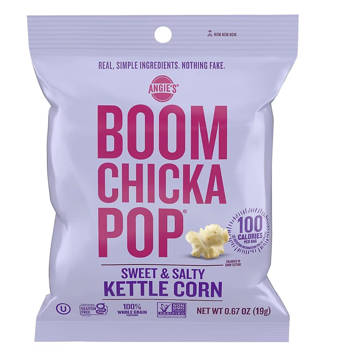 Angie's Boomchickapop Sweet & Salty Kettle Corn Popcorn Individual Bags | 14 ct./0.67 oz. | Comes with Gift Trove Card and Bag Clip (0.67 oz | Pack